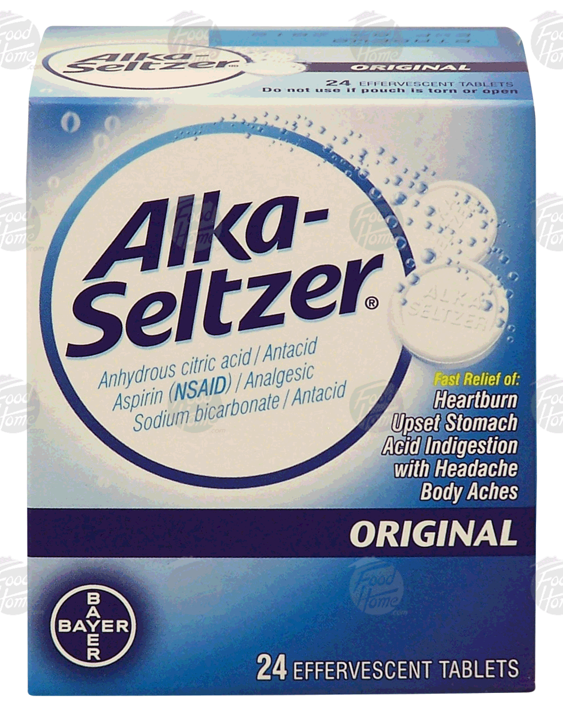 Alka Seltzer&nbsp;Original&nbsp;fast relief antacid & pain relief medicine for heartburn acid indigestion Full-Size Picture
